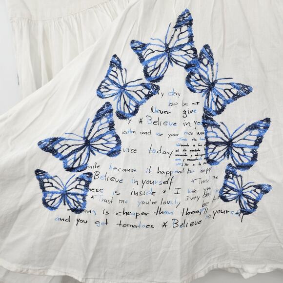 Desigual Style 52F27D9 Embroidered Butterfly Skirt Size 38 - Picture 6 of 9
